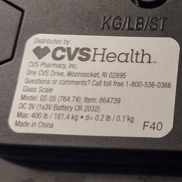 CVS Health Digital Body Scale Digital Display Safety Glass To 400 lbs - Picture 4 of 4